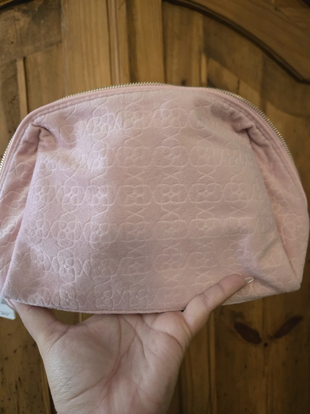 Kendra Scott Pink Quilted Cosmetic Pouch